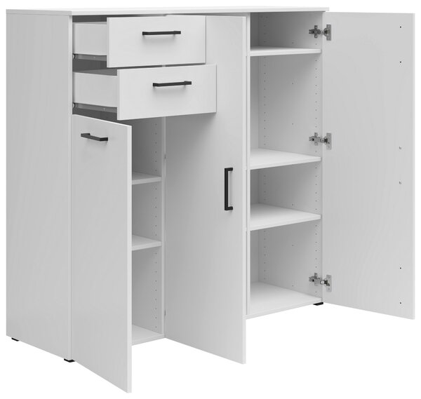 KOMODA, biela, 120/115/40 cm Carryhome - Komody