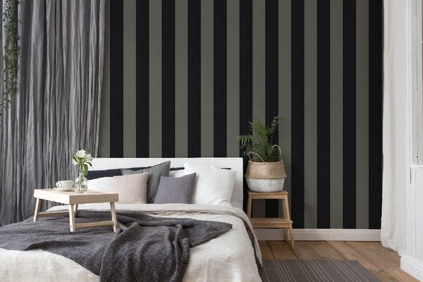 A.S. Création | Vliesová tapeta na stenu AP Finest 33581-5 | 0,53 x 10,05 m | čierna, šedá