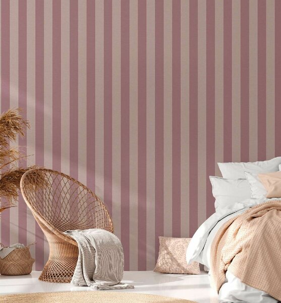 A.S. Création | Vliesová tapeta na stenu Natural Living 38665-4 | 0,53 x 10,05 m | fialová, béžová, ružová, vínová