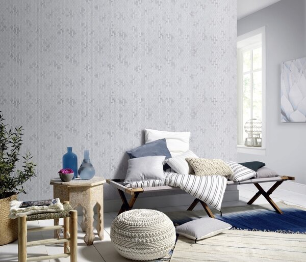 DIMEX | Vliesová tapeta na stenu WPE-901628 | 0,53 x 10,05 m | šedá