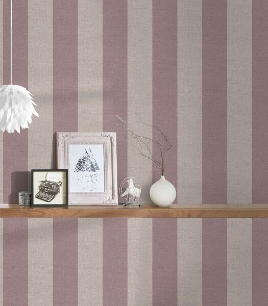 A.S. Création | Vliesová tapeta na stenu Natural Living 38665-4 | 0,53 x 10,05 m | fialová, béžová, ružová, vínová