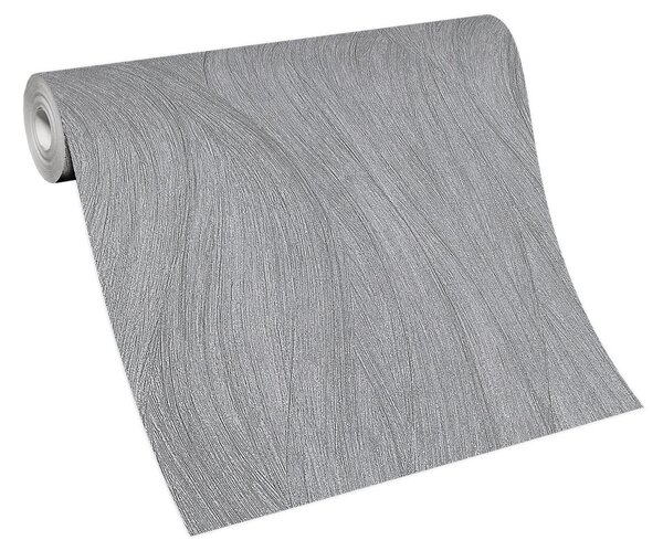 DIMEX | Vliesová tapeta na stenu WPE-901737 | 0,53 x 10,05 m | metalická, šedá