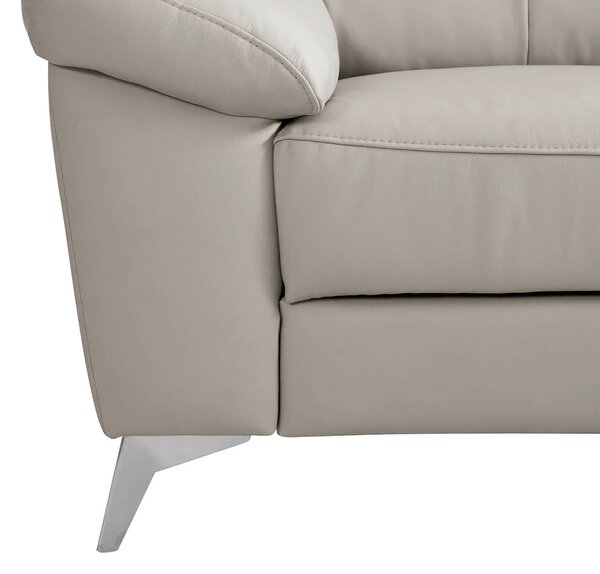 ROHOVÁ SEDAČKA, textil, koža, platinová Livetastic - Sedačky, Online Only