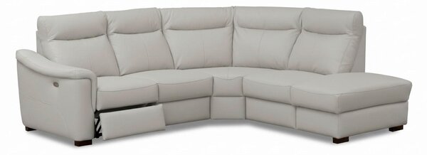 ROHOVÁ SEDAČKA, textil, koža, platinová Livetastic - Sedačky, Online Only