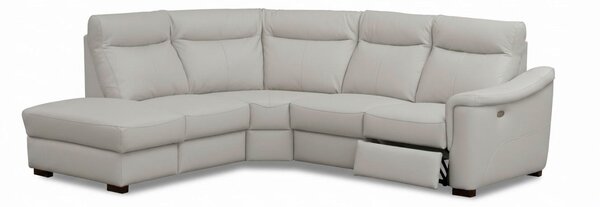 ROHOVÁ SEDAČKA, textil, koža, platinová Livetastic - Sedačky, Online Only