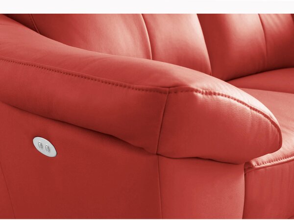 ROHOVÁ SEDAČKA, textil, koža, červená Livetastic - Sedačky, Online Only