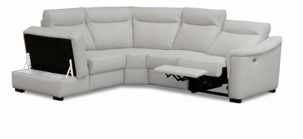 ROHOVÁ SEDAČKA, textil, koža, platinová Livetastic - Sedačky, Online Only