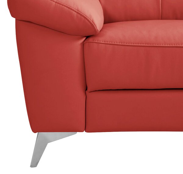 ROHOVÁ SEDAČKA, textil, koža, červená Livetastic - Sedačky, Online Only