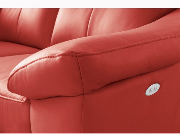 ROHOVÁ SEDAČKA, textil, koža, červená Livetastic - Sedačky, Online Only