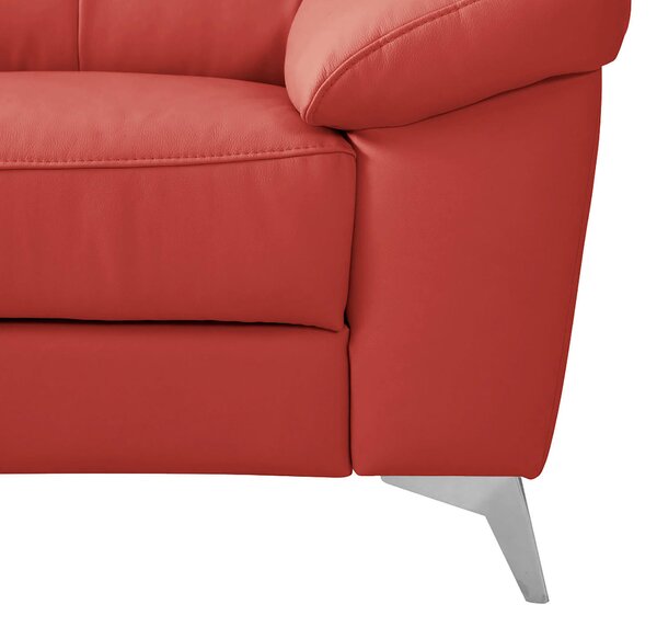 ROHOVÁ SEDAČKA, textil, koža, červená Livetastic - Sedačky, Online Only