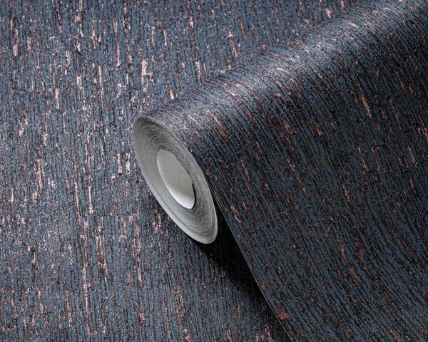 A.S. Création | Vliesová tapeta na stenu Smart Surfaces 39562-2 | 0,53 x 10,05 m | čierna, šedá, bronzová