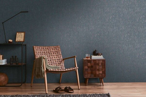A.S. Création | Vliesová tapeta na stenu Smart Surfaces 39562-2 | 0,53 x 10,05 m | čierna, šedá, bronzová