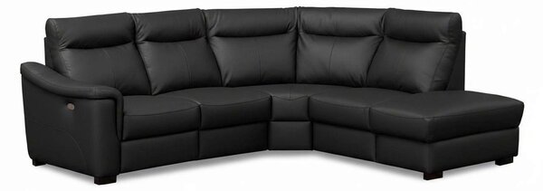 ROHOVÁ SEDAČKA, textil, koža, čierna Livetastic - Sedačky, Online Only