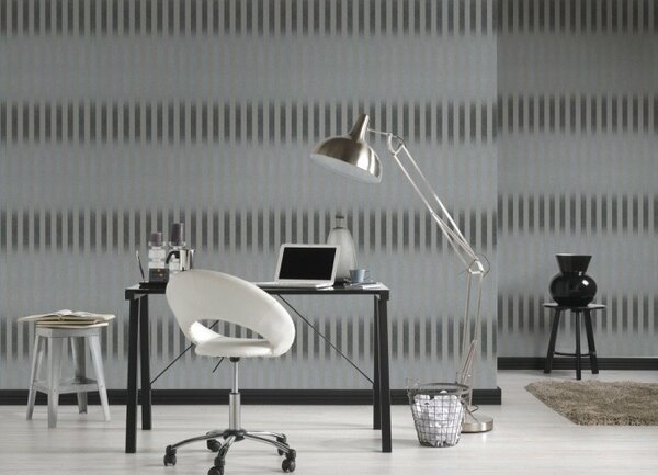 A.S. Création | Vinylová tapeta na stenu Black and White 2732-60 | 0,53 x 10,05 m | šedá, čierna