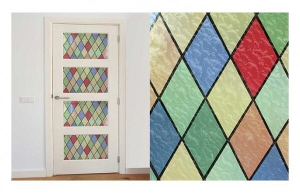 PATIFIX | samolepiaca okenná fólia na sklo 61-2275 | šírka 67,5 cm | FAREBNÉ KOSOŠTVORCE
