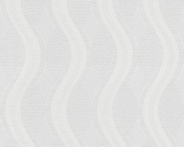 A.S. Création | Pretierateľná vliesová tapeta na stenu Meistervlies 2605-12 | 0,53 x 10,05 m | biela pretierateľná