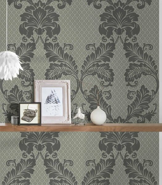 A.S. Création | Vliesová tapeta na stenu Luxury Wallpaper 30544-4 | 0,52 x 10 05 m | béžová, šedá, metalická