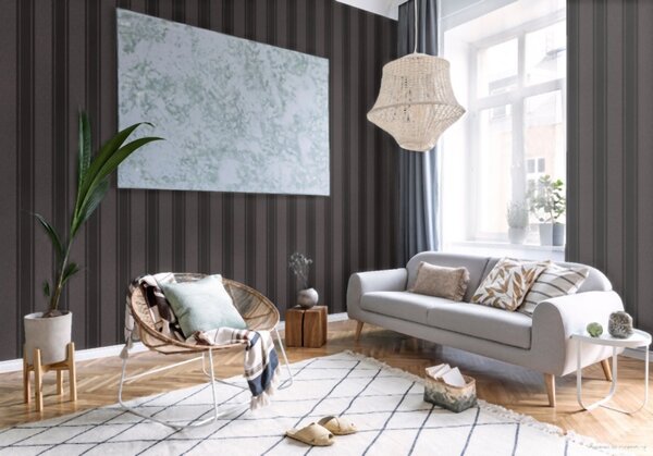 A.S. Création | Vliesová tapeta na stenu Versace 96237-3 | 0,70 x 10,05 m | šedá, čierna