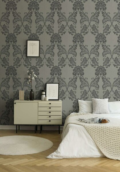 A.S. Création | Vliesová tapeta na stenu Luxury Wallpaper 30544-4 | 0,52 x 10 05 m | béžová, šedá, metalická