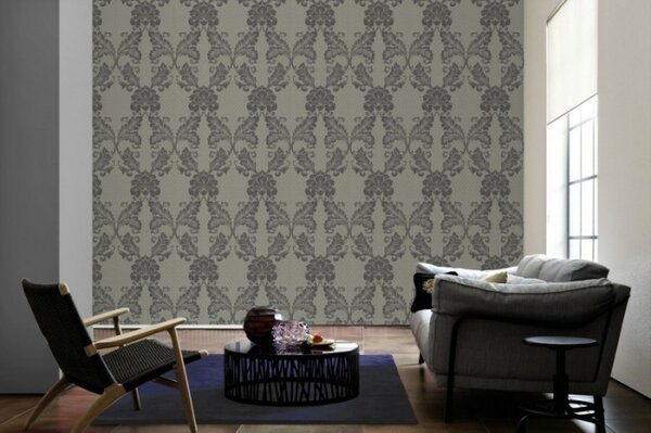A.S. Création | Vliesová tapeta na stenu Luxury Wallpaper 30544-4 | 0,52 x 10 05 m | béžová, šedá, metalická