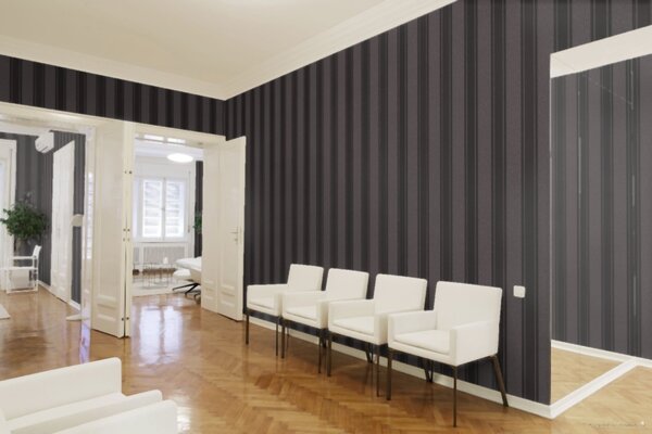 A.S. Création | Vliesová tapeta na stenu Versace 96237-3 | 0,70 x 10,05 m | šedá, čierna
