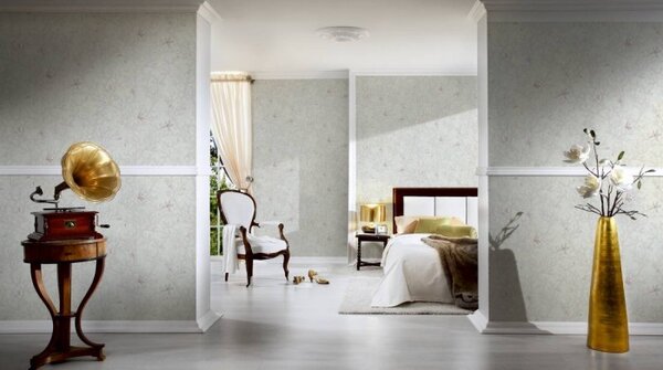 A.S. Création | Vliesová tapeta na stenu Versace 34496-4 | 0,70 x 10,05 m | fialová, metalická, šedá