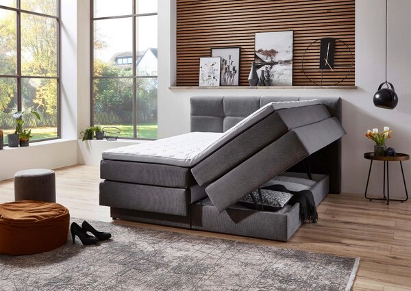 BOXSPRINGOVÁ POSTEĽ, 160/200 cm, sivá Esposa - Postele