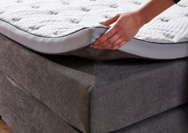 BOXSPRINGOVÁ POSTEĽ, 160/200 cm, sivá Esposa - Postele