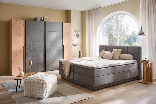 BOXSPRINGOVÁ POSTEĽ, 160/200 cm, sivá Esposa - Postele