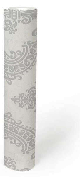 A.S. Création | Vliesová tapeta na stenu Pure Elegance 39765-5 | 0,53 x 10,05 m | biela, šedá