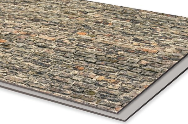 DIMEX | Dibond doska za kuchynskú linku | DBW-18060-254 Starý tehlový múr | 180 x 60 cm