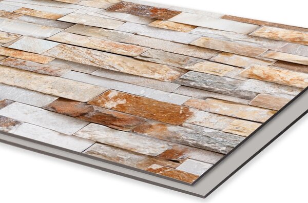 DIMEX | Dibond doska za kuchynskú linku | DBW-18060-303 Prírodný kamenný múr | 180 x 60 cm