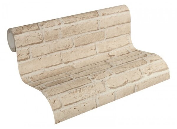 A.S. Création | Vliesová tapeta na stenu Best of Wood & Stone 35581-2V | 0,53 x 10,05 m | béžová, šedá