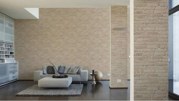 A.S. Création | Vliesová tapeta na stenu Best of Wood & Stone 35581-2V | 0,53 x 10,05 m | béžová, šedá