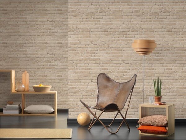 A.S. Création | Vliesová tapeta na stenu Best of Wood & Stone 35581-2V | 0,53 x 10,05 m | béžová, šedá