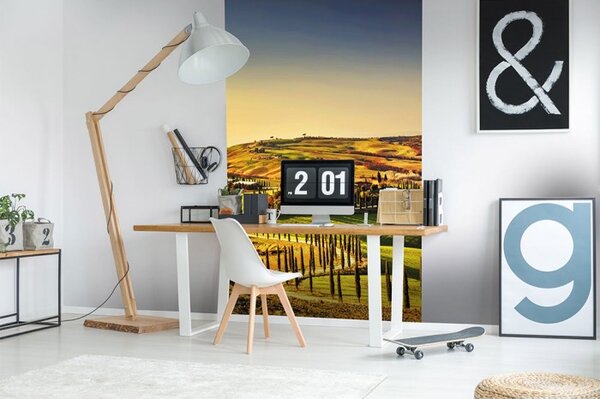 DIMEX | Vliesové fototapety na stenu Toskánsko MS-2-0070 | 150 x 250 cm | žltá, zelená, modrá