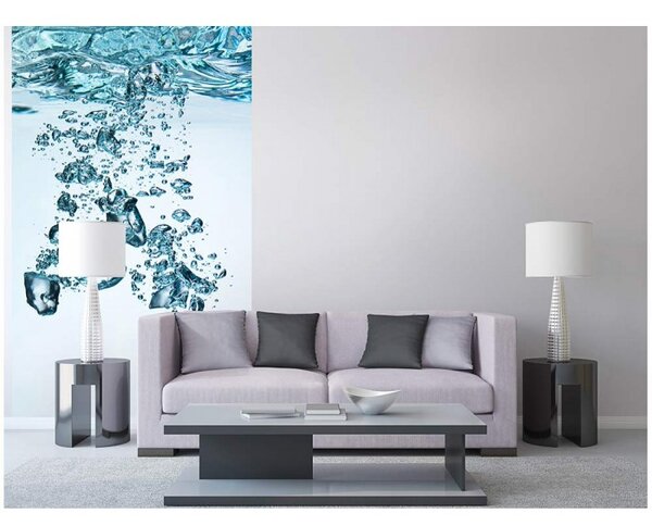 DIMEX | Vliesové fototapety na stenu Ľadové kocky MS-2-0237 | 150 x 250 cm | modrá