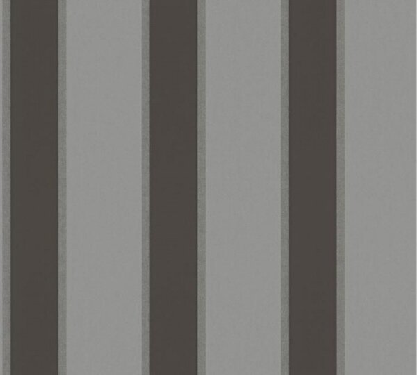A.S. Création | Vliesová tapeta na stenu Alpha 33329-4V | 0,53 x 10,05 m | šedá, metalická, čierna