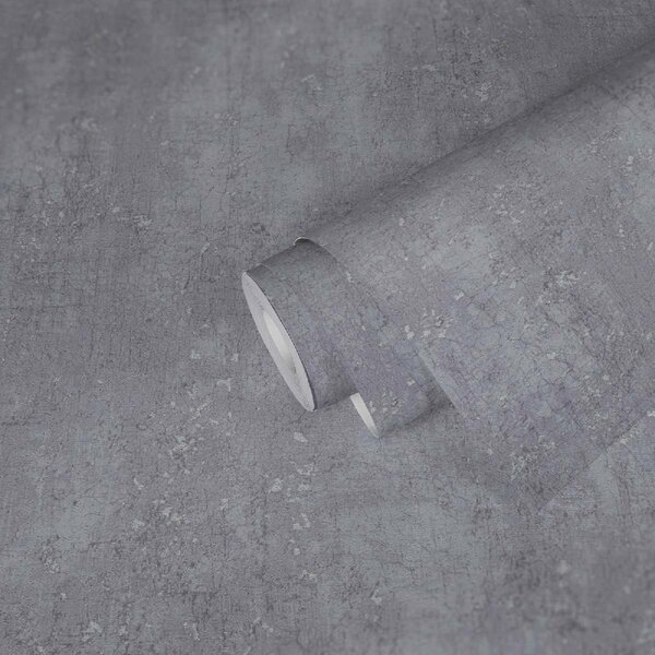 A.S. Création | Vliesová tapeta na stenu Beton 2 37840-2 | 0,53 x 10,05 m | metalická, šedá
