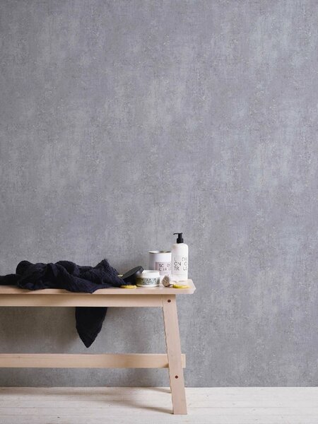 A.S. Création | Vliesová tapeta na stenu Beton 2 37840-2 | 0,53 x 10,05 m | metalická, šedá