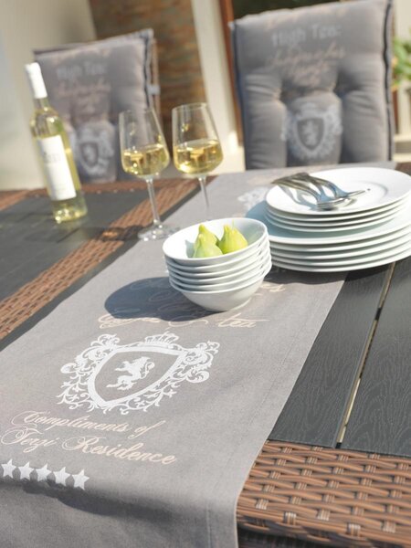 ÚZKY OBRUS, 40/130 cm, antracitová Ambia Garden - Textil do domácnosti