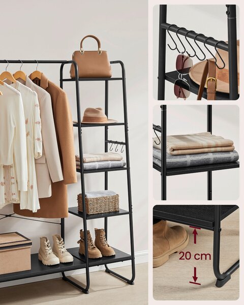 VEŠIAK NA ODEVY, 120/160/45 cm - Online Only drobný nábytok, Online Only