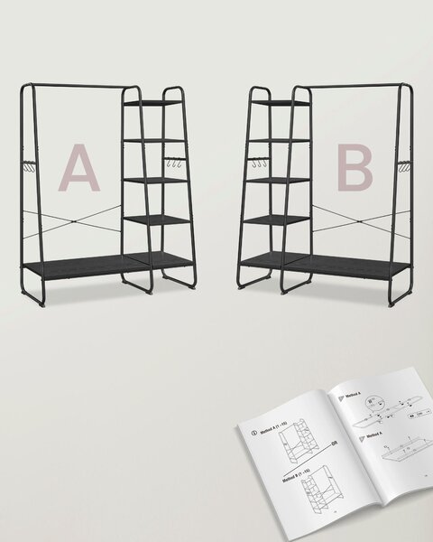 VEŠIAK NA ODEVY, 120/160/45 cm - Online Only drobný nábytok, Online Only