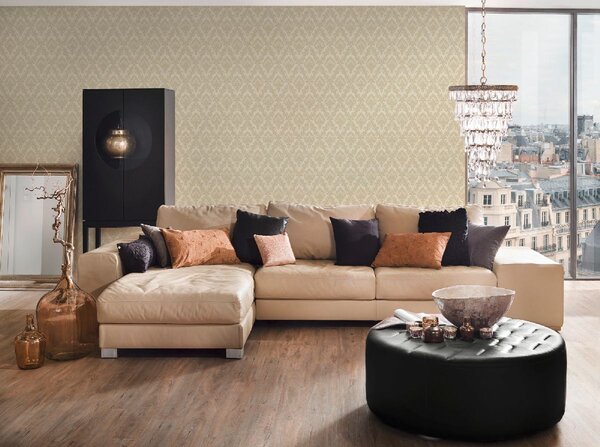 A.S. Création | Vliesová tapeta na stenu AP Finest 33582-2 | 0,53 x 10,05 m | béžová, krémová