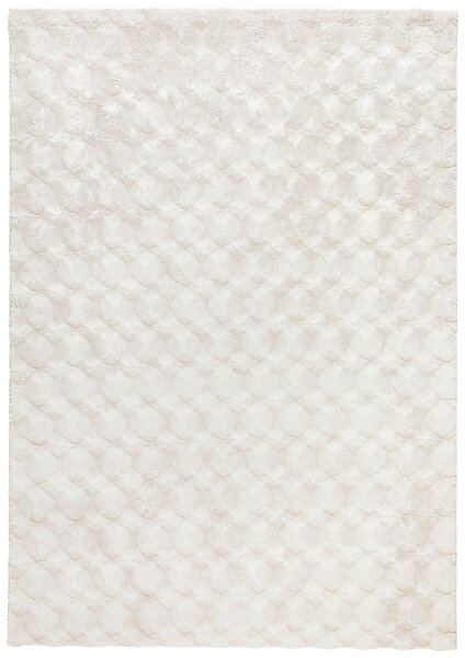 KOBEREC S VYSOKÝM VLASOM, 80/150 cm, biela Novel - Koberce