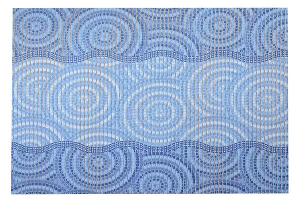 Penová kúpeľňová predložka CIRKA modrá 65 x 80 cm