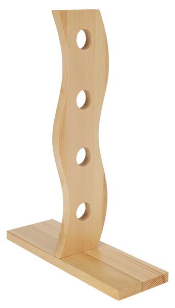 STOJAN NA VÍNO WAVE 40X10X30 CM BOROVICA