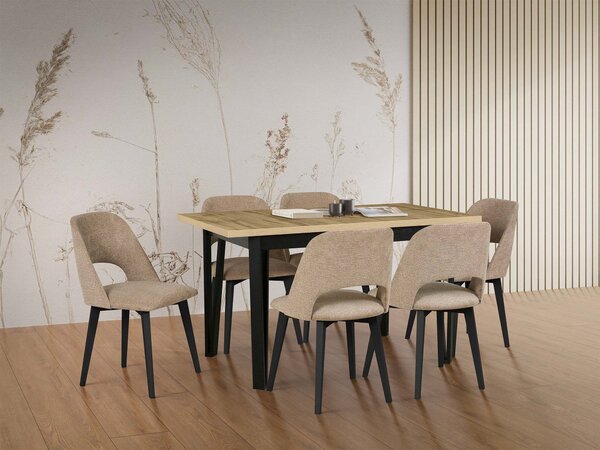 Rozkladací jedálenský stôl 5 Ikon 140-180x80 - dub artisan