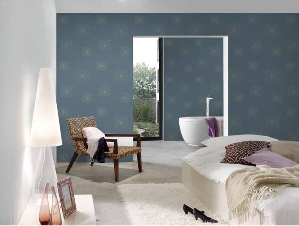 A.S. Création | Vliesová tapeta na stenu Trendwall 36784-1 | 0,53 x 10,05 m | zelená, zlatá