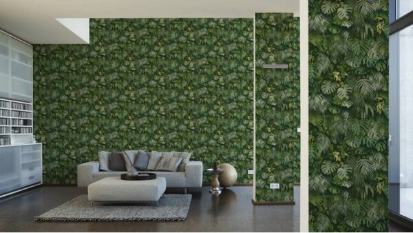 A.S. Création | Vliesová tapeta na stenu Greenery 37280-2 | 0,53 x 10,05 m | zelená